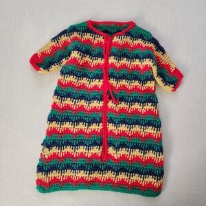 Vintage Multicolored Crochet Sleep Sack 0-6 months